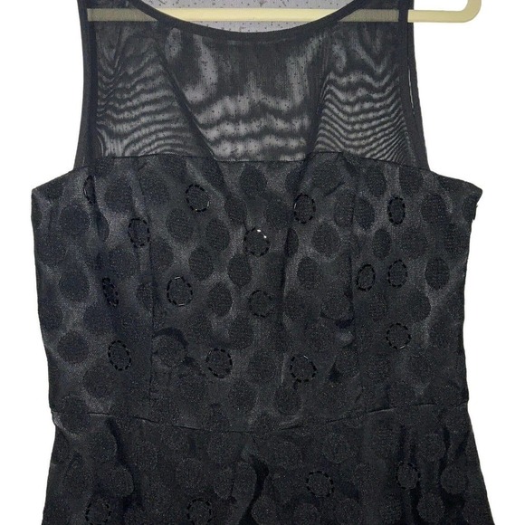 SANDRA DARREN Women's Black Sleeveless Jewel Neck Sheath Dress 10 NWOT - Picture 3 of 15